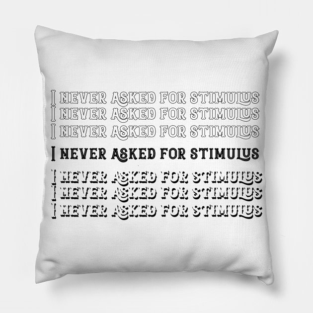 stimulus check 2020 Pillow by KMLdesign