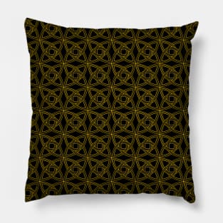 Geometric golden knots repetion pattern set collage Pillow