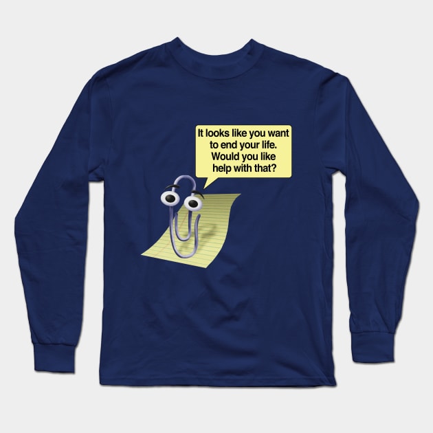 Microsoft Clippy Suicide Assistant Meme shirt Parody - Humor - Posters and  Art Prints