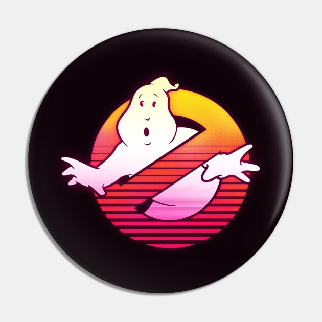 Retro 80's GhostBusters Pin by TextTees