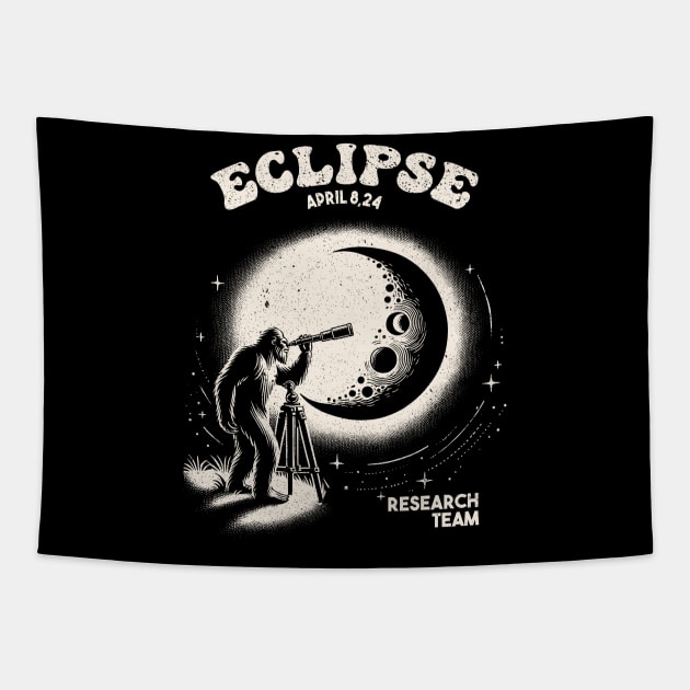 Bigfoot Research Team Eclipse 2024 Tapestry by Yopi