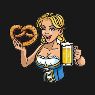 Pretzel Beer Girl T-Shirt