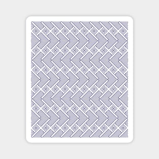 X overlap pattern in Japanese traditional pattern style Magnet