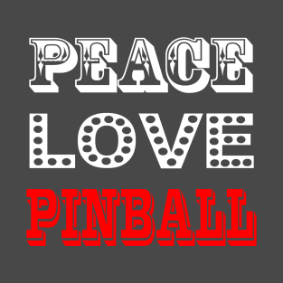 Peace Love Pinball, Small Square T-Shirt