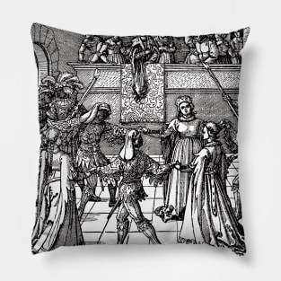 A Medieval Renaissance Masked Ball by Durer Pillow