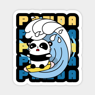 Surfing Panda Bear Magnet