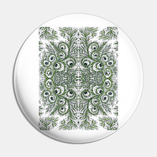 Beautiful green leaves free hand drawing pattern Pin by kallyfactory