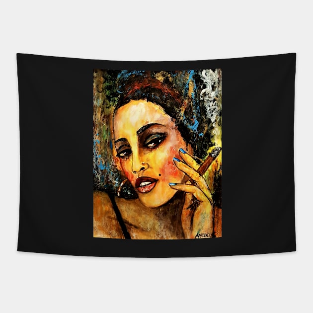 Lounge lady 656 Tapestry by amoxes