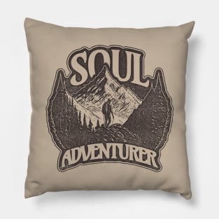 Vintage Retro Soul Adventurer Pillow