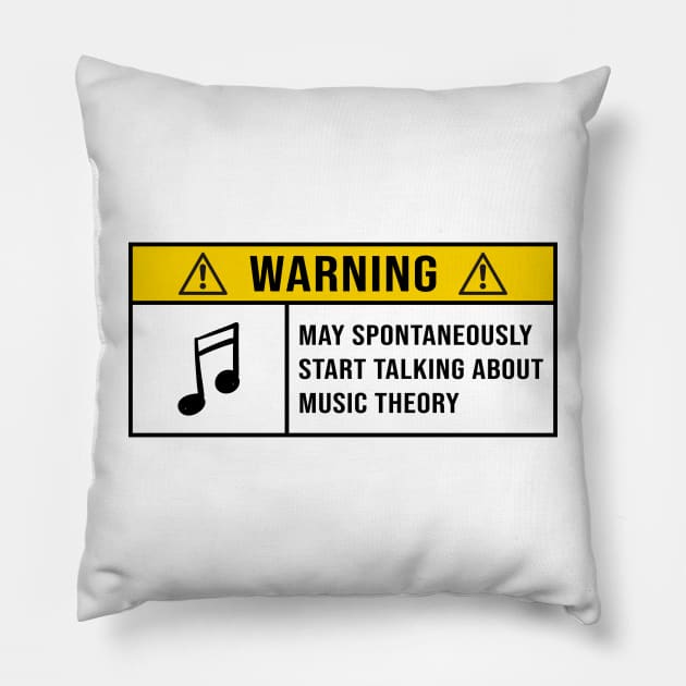 Funny Music Theory Quote Pillow by MetalHoneyDesigns
