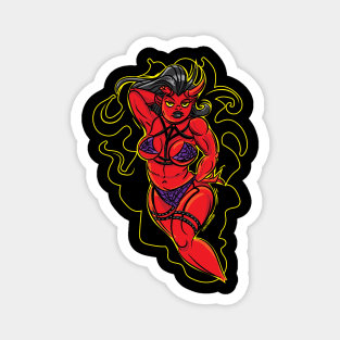 Thick or Thicc Demon Devil Girl Magnet