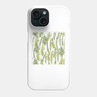 Fern leaves green forest Phone Case