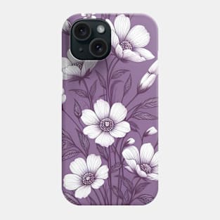 White Flowers Phone Case