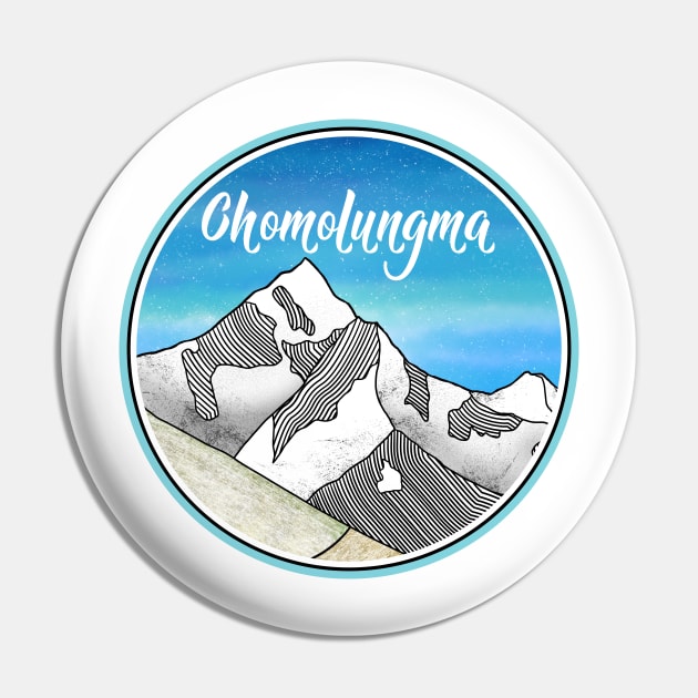 Mount Everest  Chomolungma Pin by mailboxdisco