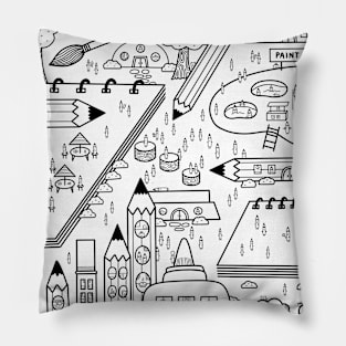 Pencil Town Pillow