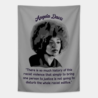 Angela Davis Portrait and Quote Tapestry