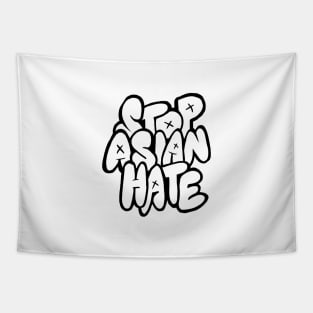 Stop Asian hate Graffiti Typography Tapestry