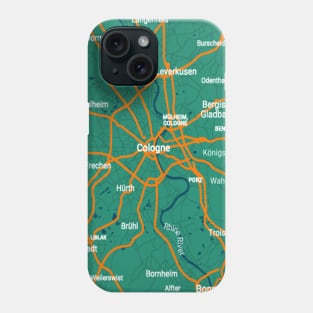 Cologne green map Phone Case