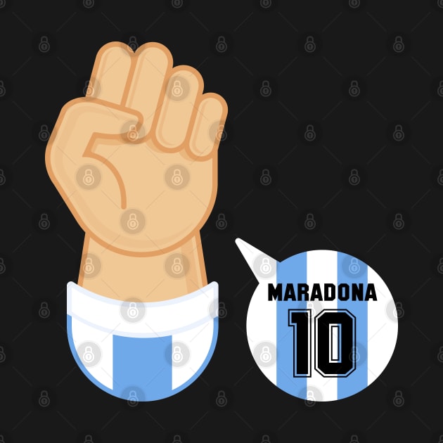 MARADONA mano-de-D10S by LuksTEES