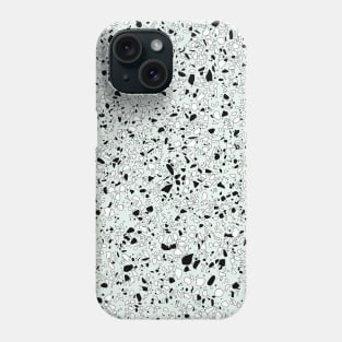 'Speckle Party' Mint Green Black White Dots Speckles Terrazzo Pattern Phone Case