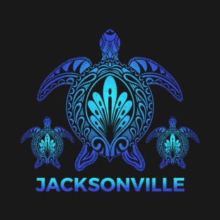Vintage Jacksonville Florida FL Ocean Blue Sea Turtle Souvenirs T-Shirt