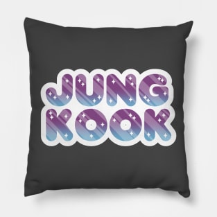 BTS Jeon Jungkook name sparkling typography Morcaworks Pillow