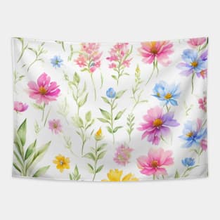 Colorful Wildflowers Pattern Tapestry