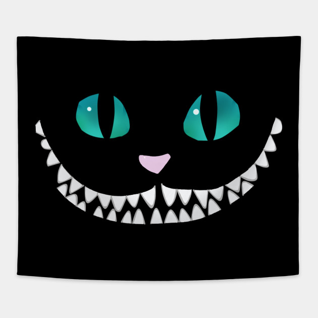 Halloween Cheshire Cat Alice In Wonderland Grinning Invisible Cat Tee Cheshire Cat In Alice In Wonderland Tapestry Teepublic