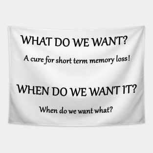 Funny 'Short Term Memory' Joke Tapestry