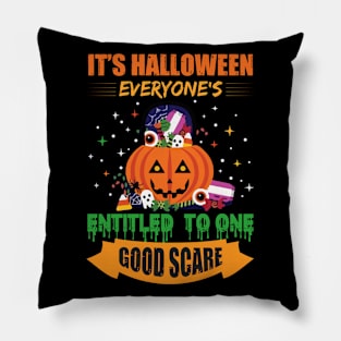 Halloween Good Score Pumpkin Pillow