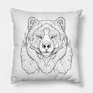 Grizzly Bear Animal Freedom World Wildlife Wonder Vector Graphic Pillow