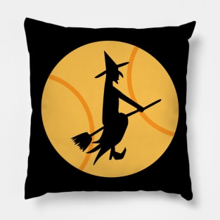 Padel Halloween Witch Silhouette Pillow