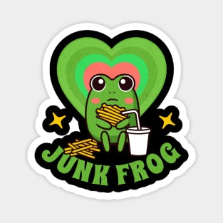 Funny Kawaii Frog Junk Food Magnet