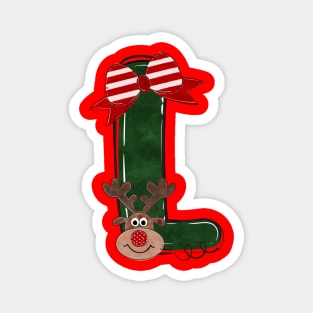 Letter L - Christmas Letter Magnet