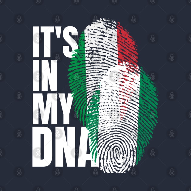 Italian And Nigerian Mix DNA Heritage Flag Gift by Just Rep It!!