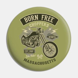 Born Free Motorcycle Pin