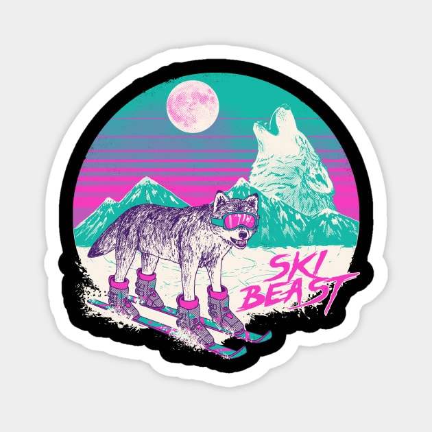 Ski Beast Magnet by Hillary White Rabbit