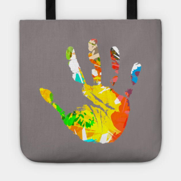 Abstract Hand Palm Print Design