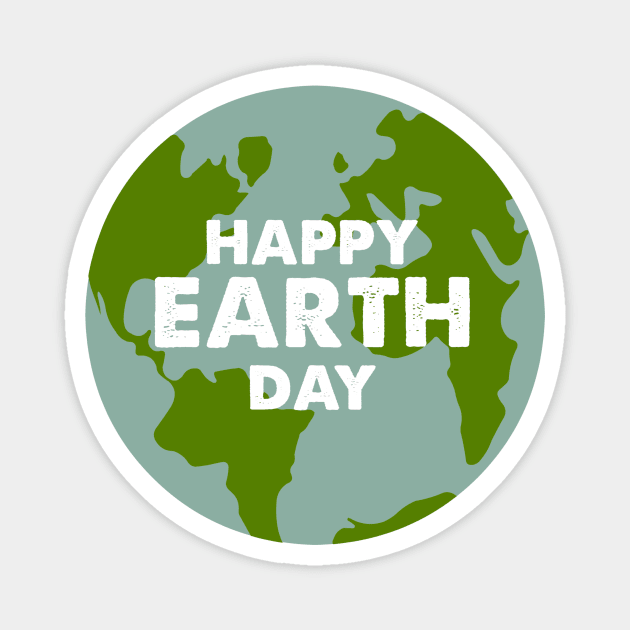 Happy Earth Day Magnet by Honu Art Studio