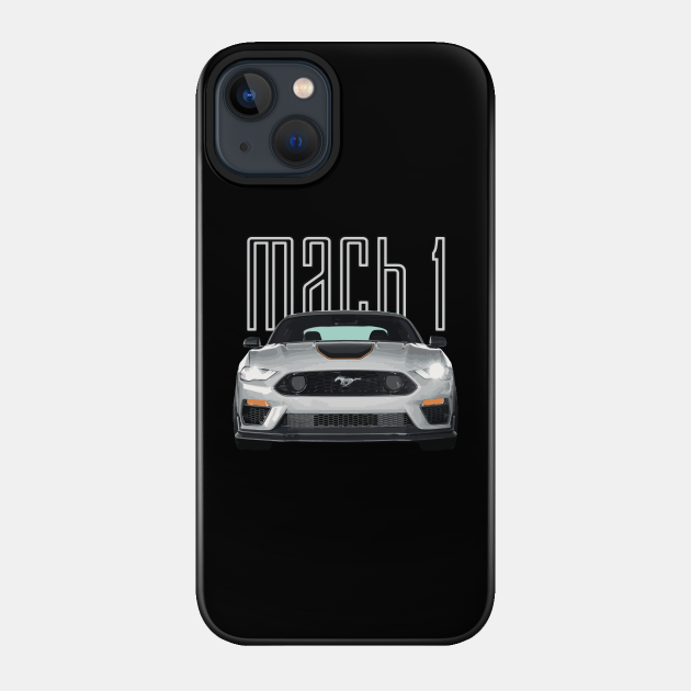 MACH 1 Mustang GT 5.0L V8 Performance Car Fighter Jet Gray STANCE - Mach 1 Mustang - Phone Case