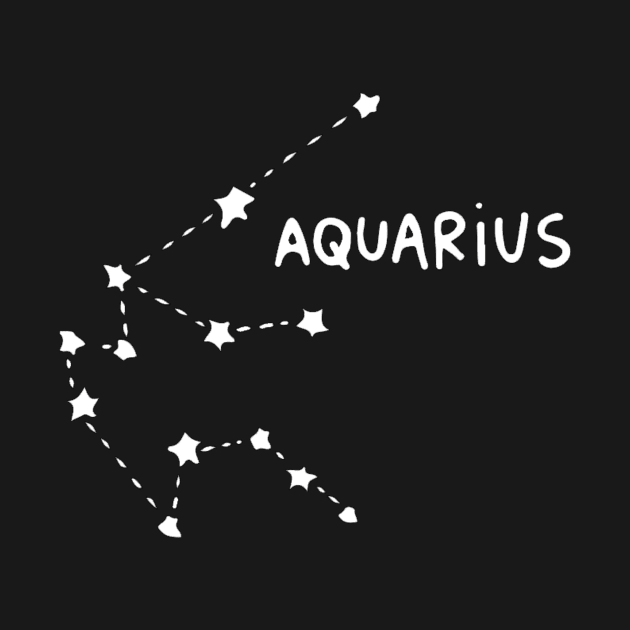 Zodiac Sign - Aquarius Black by Uwaki
