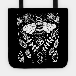 Honey Bee, Crystals & Sunflowers Witchy Goth Tote