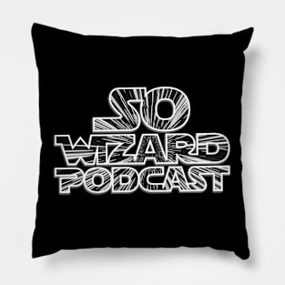 So Wizard Logo Light Speed - Black and White Pillow