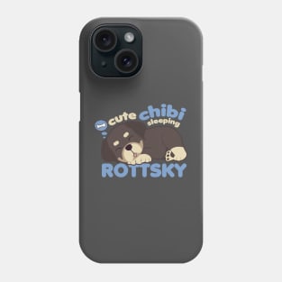 Cute Chibi Sleeping Rottsky Phone Case