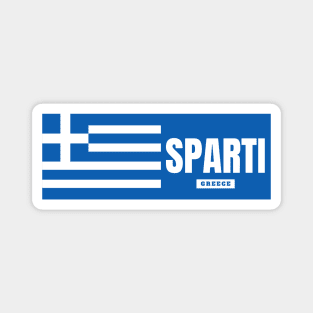 Sparti City with Greek Flag Magnet