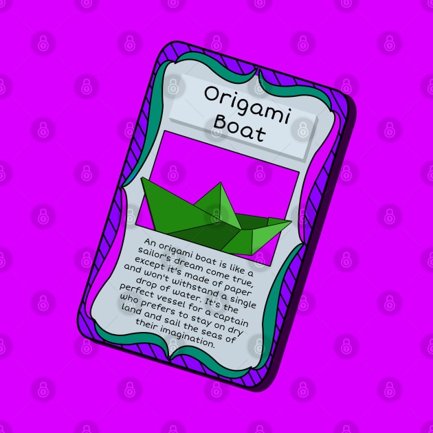 Origami Trading Card - Boat by Fun Funky Designs