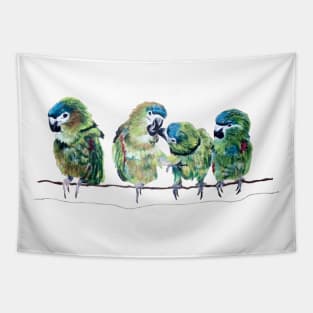 Parakeet Friends Tapestry