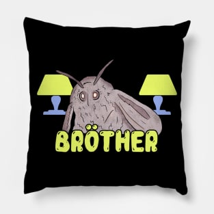 Moth Memes - Moth Loves Lamp Dank Brother Meme Pillow