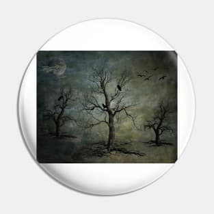 Surreal Petrified Forest Fantasy Art Pin