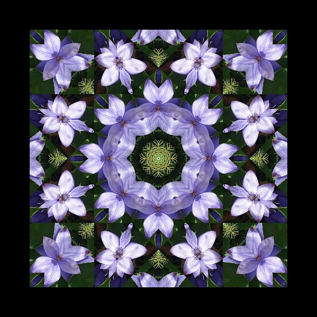 Mandala Kaleidoscope in Shades of Purple and Green by Crystal Butterfly Creations